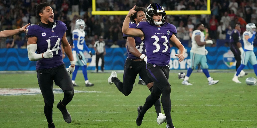 Baltimore Ravens vencem Dallas Cowboys no Maracanã com chute decisivo no último segundo