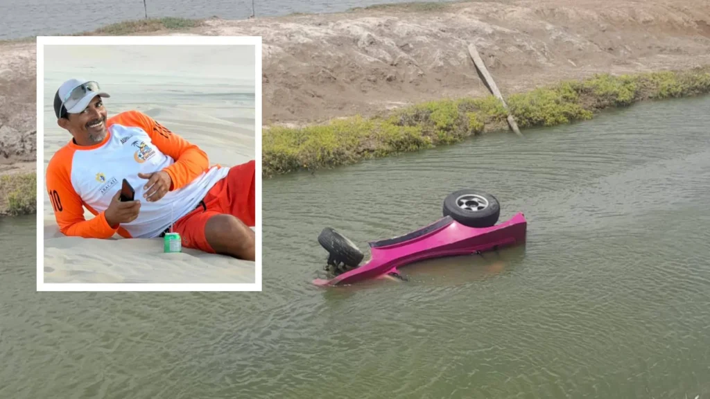 Bugueiro morre após veículo cair em canal de água no litoral de Aracati