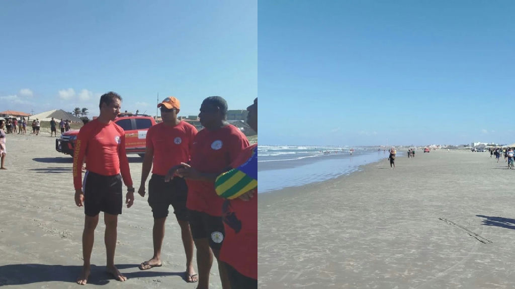 Buscas seguem nesta segunda por jovem que sumiu ao resgatar namorada na Praia de Atalaia