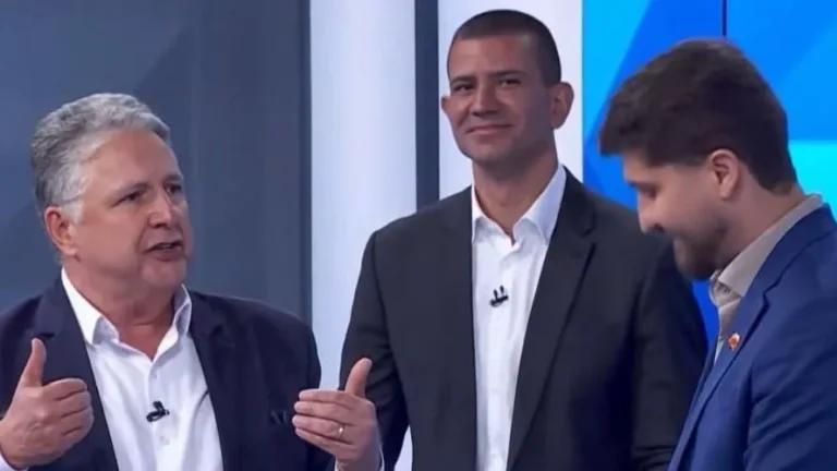 Citação de programa Leitinho Feliz gera riso entre candidatos em debate no Rio