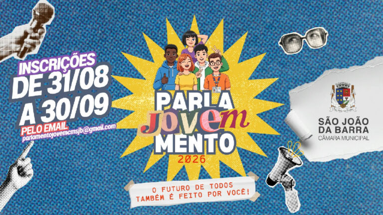 Estudantes de São João da Barra têm até o dia 30 para ingressar no Parlamento Jovem 2026