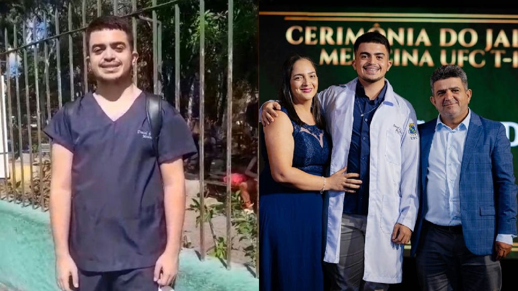 Pai comove a internet ao registrar primeiro dia de estágio do filho em hospital