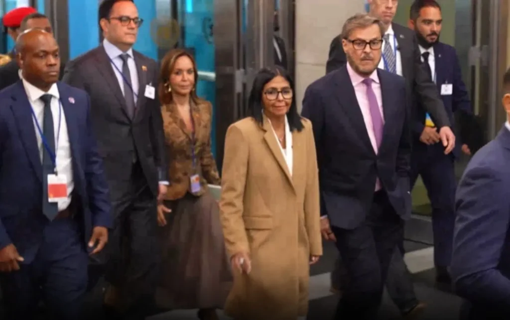 Presidente interina da Venezuela discursa na Assembleia Geral da ONU em Nova York