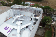 Temporal destrói hangares e causa estragos no Aeroporto de Toledo