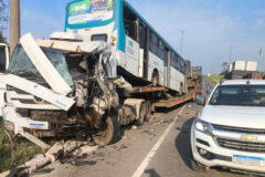 Acidente na Br-364 em Vilhena deixa motorista ferido após manobra brusca