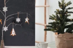 Árvore de natal minimalista ganha espaço com tons neutros e praticidade