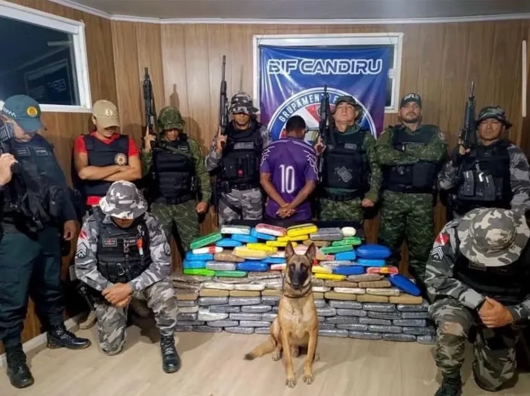 Cão farejador localiza mais de cem quilos de entorpecentes em navio no Pará