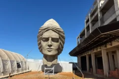 Construção de monumento gigante de São Miguel Arcanjo avança no interior de São Paulo