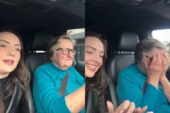 Idosa de 81 anos ganha carro automático de presente da família após 63 anos de volante em SC
