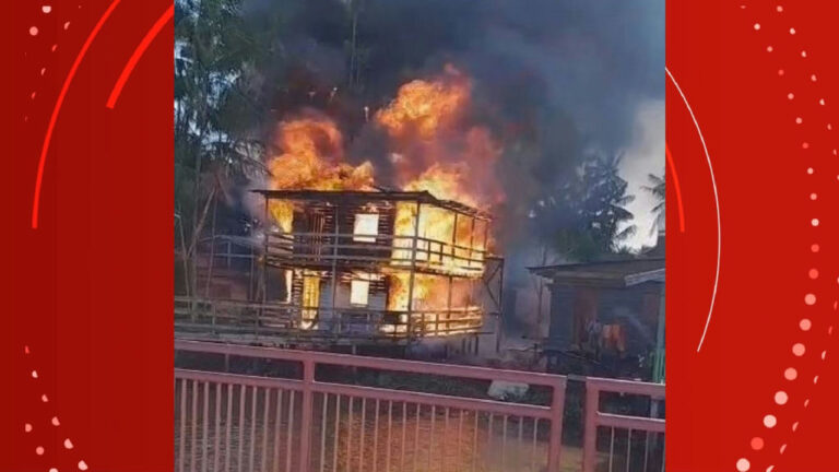Incêndio destrói residência em Mazagão e mobiliza brigadistas no Amapá