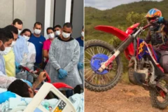 Jovem internado por 75 dias recebe visita de moto e emociona equipe médica