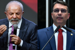 Lula e Flávio Bolsonaro empatam tecnicamente em rejeição, aponta Poderdata