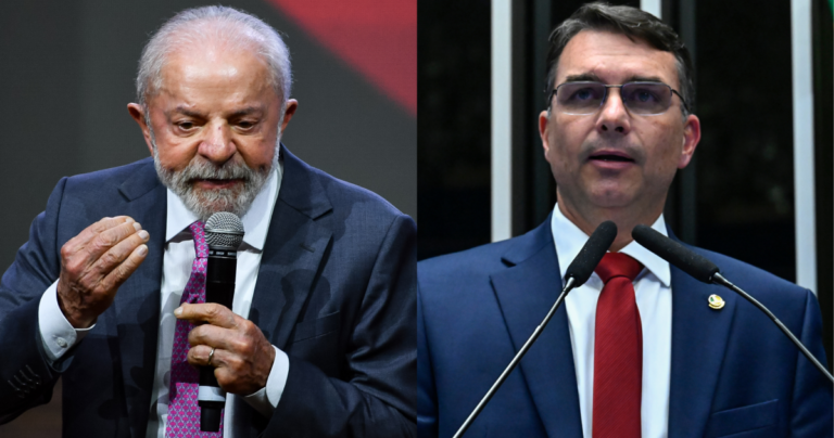 Lula e Flávio Bolsonaro empatam tecnicamente em rejeição, aponta Poderdata