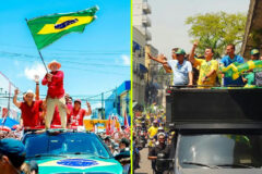 Lula e Flávio Bolsonaro intensificam campanha em atos distintos pelo Brasil