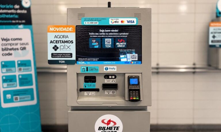 Metrô de são paulo passa a aceitar pagamento por PIX nas máquinas