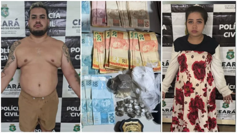 Polícia prende casal suspeito de expulsar moradores e gerenciar tráfico em Caucaia