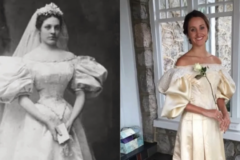 Vestido de noiva centenário atravessa gerações e une onze mulheres