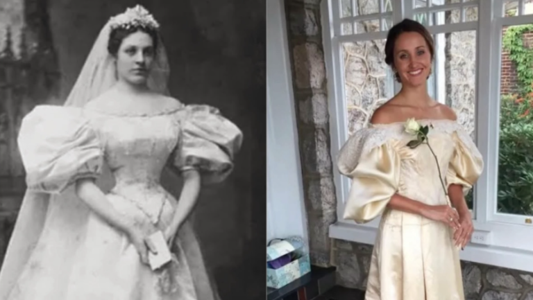 Vestido de noiva centenário atravessa gerações e une onze mulheres