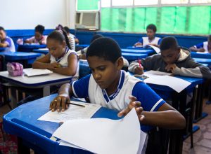 Alunos participam da Prova Macaé no Colégio Letícia Pessanha. Macaé/RJ. Data: 12/06/2018. Foto: Rui Porto Filho