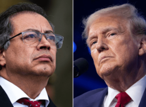 Gustavo Petro, presidente da Colômbia, e Donald Trump, presidente dos EUA  • Getty Images