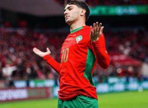 Brahim Díaz durante partida do Marrocos pela Copa Africana de Nações  • Divulgação/Brahim...