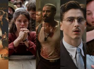 Filmes concorrendo a categoria de Melhor Filme no Oscar 2026: "Uma Batalha Após A Outra", "Hamne...