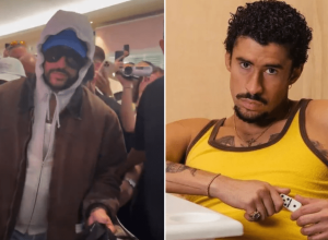 Bad Bunny é flagrado em Porto Rico durante lançamento de sua marca  • X/ badbunnynetwork/ Ba...