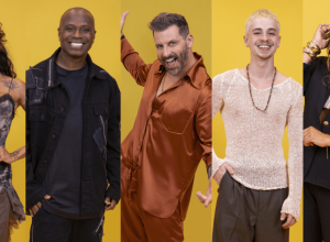 Aline Campos, Edilson Capetinha, Henri Castelli, Juliano Floss e Solange Couto, integrantes do Ca...