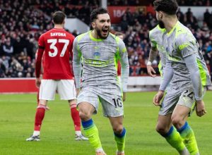 Rayan Cherki comemora gol da vitória do Manchester City  • Foto: Andrew Kearns - CameraSport ...
