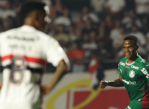 Arias comemora gol sobre o São Paulo no Brasileirão  • Cesar Greco/Palmeiras/by Canon