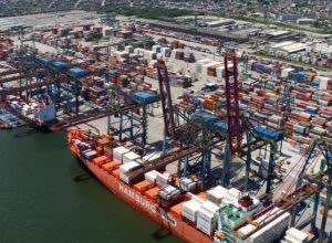 Área de porto em Santos  • Divulgação/Porto de Santos